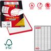 MARKIN Etichetta adesiva A/401 bianca 100fg A4 37x14mm (100eti/fg) Markin X210A401
