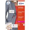 AVERY Etichette badge in seta acetata 80x50mm (10et/fg) 20fg - laser Avery L4785-20