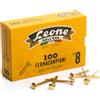 LEONE DELL'ERA SCATOLA 100 FERMACAMPIONI N.8 38MM OTTONATI FC8