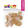 DECO Busta 30 bottoni legno naturale DECO 12025
