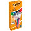 BIC Scatola 12 penna sfera scatto 4 COLORI Shine 964775
