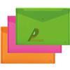 LEBEZ SET 3 BUSTE CON BOTTONE A4-33,5x23,5cm COLORI Fluo Ass. LEBEZ ART.80438 80438