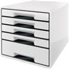 LEITZ Cassettiera drawer Cabinet CUBE 5 bianco Leitz 52531001