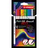 STABILO Astuccio 18 pennarelli PEN 68 Brush ARTY Line 568/18 Stabilo 568/18-21-20