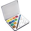 DALER ROWNEY Acquerelli AQUAFINE Scatola met. 10 godet +pennello+tavolozza Daler Rowney D131900910
