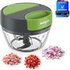 Ibergrif M502 Tritatutto Manuale, Taglia Verdure con Porta Alimentazione | Lame in Acciaio Inox, Senza BPA, Facile da Pulire, per Cipolle, Verdure, Carne, Erbe Aromatiche e Pappe per Bambini