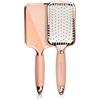 Navaris Spazzola Piatta per Capelli - Spazzola Effetto Liscio per Asciugare Stirare Capelli Corti e Lunghi - Paddle Brush con Manico in Gel - Oro Rosa