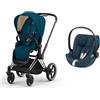 Cybex - Duo Priam Con Seggiolino Auto Cloud Z Isize Mountain Blue Con Telaio Chrome Black