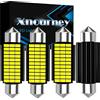 Xnourney 4PCS Nuove 12-24V 211-2 212-2 578 Lampadine LED Festoon, 6500K bianco 33SMD-3014 Chipset Lampadine LED, Canbus senza errori 41mm 1.61 per luci interne a cupola del cruscotto