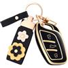 OFF WE GO Cover Chiave Guscio Custodia Chiavi per MG MG4 MG5 MG6 MG ZS EV HS EHS ZX GT Roewe RX3 RX8 ERX5 RX5 I6 I5 Coprichiave con Portachiavi Macchina Copri Chiavi Telecomando Auto, Oro Nero