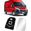 TTCR-II Riscaldato Specchietto Retrovisore Compatibile con Fiat Ducato/Citron Jumper/Peugeot Boxer Specchio di Vetro 2006-2021 Specchietto Esterno per Ducato/Jumper/Boxer Vetro Specchio Esterno-Destra