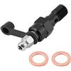 TKSE Vite di spurgo del bullone Banjo, M10x1.0mm Vite di spurgo della Pinza del Freno del Motociclo Vite di spurgo del capezzolo Bullone Banjo + Tappo Antipolvere(Nero)