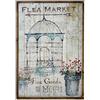 DONREGALOWEB Quadro in legno stile vintage (gabbia e fiore)