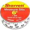 Starrett Metro a nastro Stix da 1,8 m - SM66ME in acciaio di precisione imperiale e metrico 19 mm - Nastro di lunga durata per la lettura da sinistra a destra