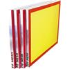 GOLDSIFT Set di setacci a secco (20 x 24) telaio in alluminio, 4 maglie di dimensioni: 60, 90, 110, 200 (micron equiv. 250, 165, 149, 75), 3 bianchi, 1 giallo, 1 mq