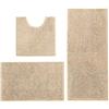 Hodeacc Set di 3 tappetini da bagno antiscivolo, ad alta densità assorbente, in morbida microfibra, lavabili in lavatrice, 50 x 50 cm, 40 x 60 cm, 50 x 80 cm, colore: cammello