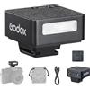 GODOX iM20 Flash per fotocamera, 5 livelli di potenza, 440 flash a piena potenza, mini flash iM20 con batteria al litio integrata compatibile con Canon Fuji Nikon Panasonic Olympus Sony
