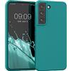 kwmobile Custodia Compatibile con Samsung Galaxy S22 Cover - Back Case per Smartphone in Silicone TPU - Protezione Gommata - petrolio matt