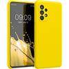 kwmobile Cover per Samsung Galaxy A52 / A52 5G / A52s 5G Custodia - Back Case per Smartphone in Silicone TPU - Protezione Gommata - giallo radiante