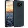 kwmobile Custodia Compatibile con Xiaomi Poco X3 NFC/Poco X3 Pro Cover - Back Case Morbida - Protezione in Silicone TPU Effetto Metallizzato petrolio metallizzato