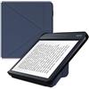kwmobile Custodia Pieghevole Compatibile con Kobo Libra H2O Cover - Cover Magnetica Pelle PU eReader con Stand - blu scuro