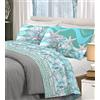 ITALYSWEETHOME Completo Lenzuola Marina Stella Mare Verde 100% Cotone Made in Italy (Matrimoniale)