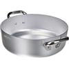 Pentole Agnelli ALMA10628 Cm 28 Agnelli Alluminio Professionale, 6.4 L, Acciaio Inossidabile, Argento, 28 cm