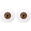 PATIKIL Occhi Finti 30mm, 1 Paio Occhi Acrilici Realistici, Mezzi Bulbi Oculari Plastica per Maschere, Oggetti Scena Halloween, Artigianato, Rosso Marrone