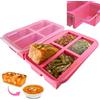 Ozwen Confezione da 2/1 tazza extra large in silicone per zuppe freezer con coperchio, per preparare i pasti con contenitore per zuppe, congelatore, alimenti per bambini, stampi per salse, brodo