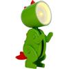 Dudùu Mini Lampada da Tavolo Pieghevole a LED, Luce Calda, Tascabile, per Lettura, Comodino o Scrivania, forma di Dinosauro (Verde)