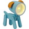 Dudùu Mini lampada da Tavolo Pieghevole a LED, Luce Calda, Tascabile, per Lettura, Comodino o Scrivania, forma di cane (Celeste)