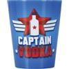 FIESTAS GUIRCA | 3 Bicchieri Capitan Vodka Usa e Getta (5x6 cm) - Decorazione per Tavola per Feste Estive e di Laurea - Ideali per Celebrazioni Hawaiane e Tropicali - Blu