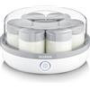 SEVERIN JG 3518 Yogurtiera per yogurt fatti in casa, Yogurtiera Elettrica con 7 vasetti da 150 ml, Coperchi 100% BPA Free, Macchina yogurt per yogurt greco con ricettario incluso