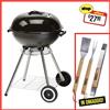 BBQ Barbecue a sfera con Coperchio BBQ + OMAGGIO Set 3 Utensili