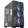 Cooler Master MasterBox TD500 Mesh - Case PC ARGB con Rete Mesh Poligonale, 3 x 120mm Ventole Preinstallate, Panello Laterale in Vetro Temperato Cristallino, Configurazioni Flessibili Air Flow