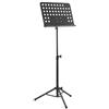 TIGER MUS7-BK leggio per orchestra, leggio per spartiti con struttura interamente in metallo completamente regolabile - nero
