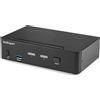 StarTech.com Switch KVM DisplayPort 2 porte - 4K 60Hz Singolo schermo USB UHD DP 1.2 a doppia porta Hub 3.0 integrato e audio Dell HP Apple Lenovo Conforme TAA (2 PORT DISPLAYPORT SWITCH 4K60HZ HUB COMP) [SV231DPU34K]