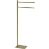 Gedy TRILLY Portasciugamani da bagno con 2 braccia, oro spazzolato, acciaio inox, 14 x 34 x 83,5