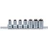 BGS 9587 | Serie di bussole profilo T Plus (per Torx Plus) | 10 mm (3/8) | 10EP - 20EP | 7 pz.