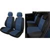 Cora manufacturing Serie completa coprisedili Fast&Smart tg. grande tess. misto cotone nero/avio