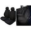 Cora manufacturing Serie completa coprisedili Fast&Smart tg. grande tess. misto cotone antracite/nero