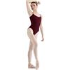 Bloch Back Camisole Leotard Body Sissone con Scollo a V sul Retro, Nero, L Donna