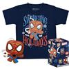 Funko Pocket Pop! & Tee: Marvel - Spider-Man - Spidey - Gingerbread - For Children And Kids - Medium - Marvel Comics - Fumetti Marvel - T-Shirt, Maglietta Vestiti a Maniche Corte per i Ragazzi
