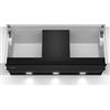 SIEMENS iQ500, Cappa integrata nel pensile, 90 cm, Vetro Nero, Classe energetica B - LJ97BAM60