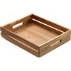 LEONE Cassetta per alimenti in legno di acacia 32,5x26,5x7cm Leone S5004