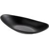 LEONE Piatto ovale nero in melamina 31x16x4 cm Leone T8205