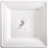 Signor Bio 50 Piatti quadrati monouso in canna da zucchero 26x26cm bianco Signor Bio BPS003BIO50B
