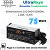 Trasformatore UV 75W UltraRays con pannello controllo