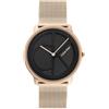 Calvin Klein Orologio Analogico al Quarzo Per Uomo e Donna Collezione ICONIC MESH, con Cinturino in Maglia Metallica in Acciaio Inossidabile, ICONIC MESH, Nero & Oro Rosa, 40mm
