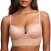 DOBREVA Donna Reggiseno Push Up Senza Ferretto Bralette Coppe Triangolo Blush Beige 2B